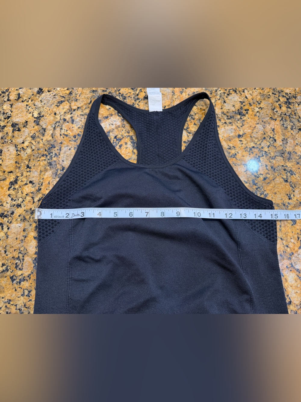 Fabletics Black Textured Racerback Tank - Picture 6 of 6